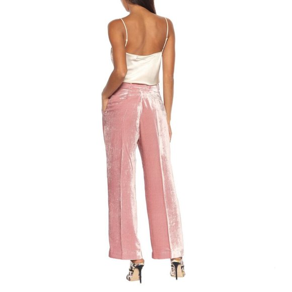 Racil Woman Charlie Velvet High-Waisted Wide-Leg Trousers | Size 10 - Picture 8 of 15